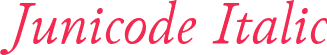Junicode Italic